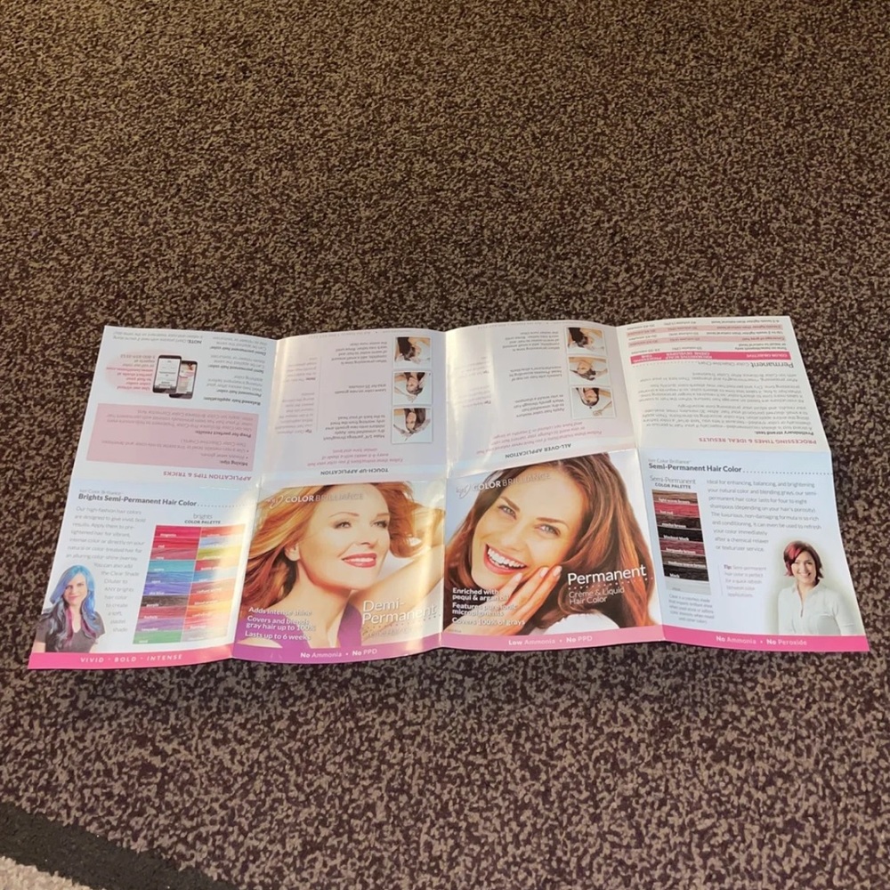 ion hairdye booklet